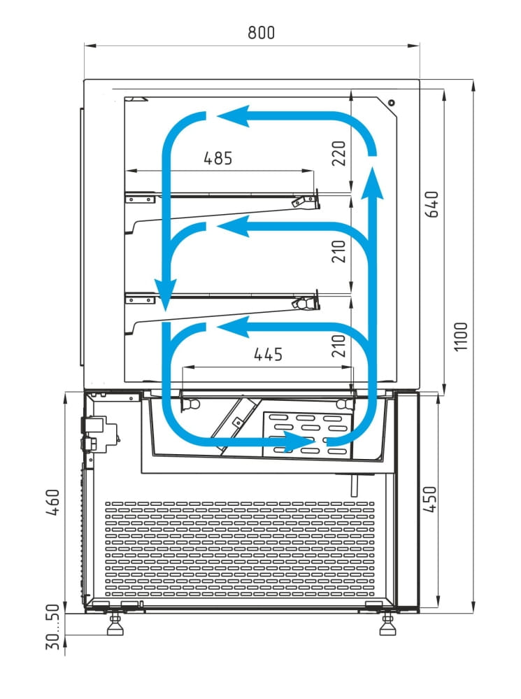 Кондитерская витрина CARBOMA COSMO KC78‑110 VV 0,9‑1 