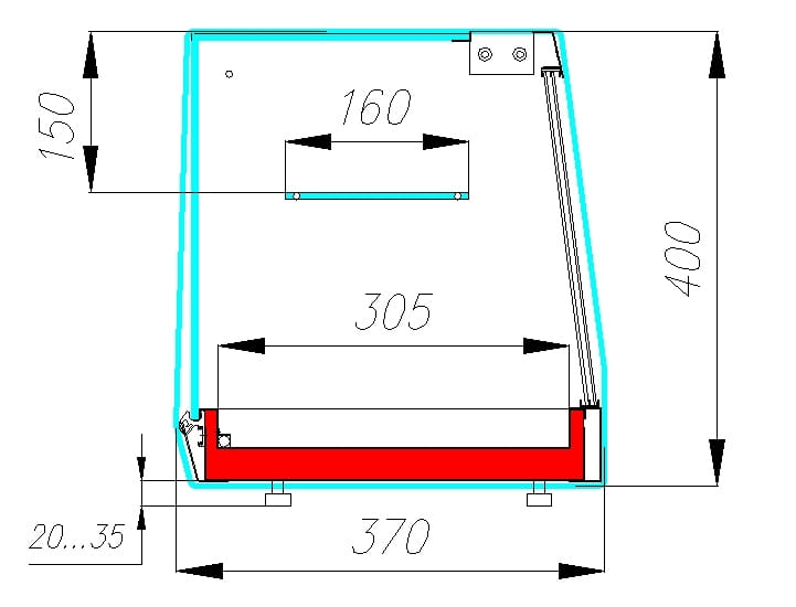 Холодильная витрина CARBOMA CUBE BAR AC37 SM 1,0‑11 