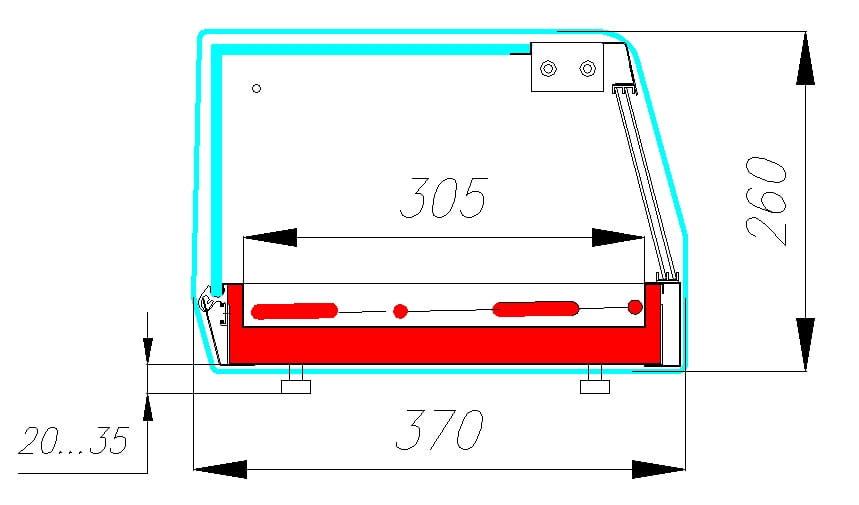 Тепловая витрина CARBOMA CUBE BAR AC37 SH 1,5‑1 