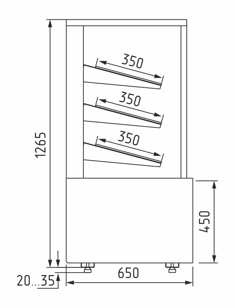 Хлебная витрина CARBOMA CUBE LIGHT KC70 N 1,3‑1 