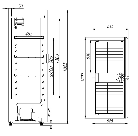 Холодильный шкаф CARBOMA ШХ‑0,8 INOX 