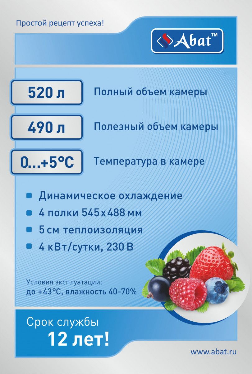 Шкаф холодильный среднетемпературный ШХс-0,5-01 нерж 