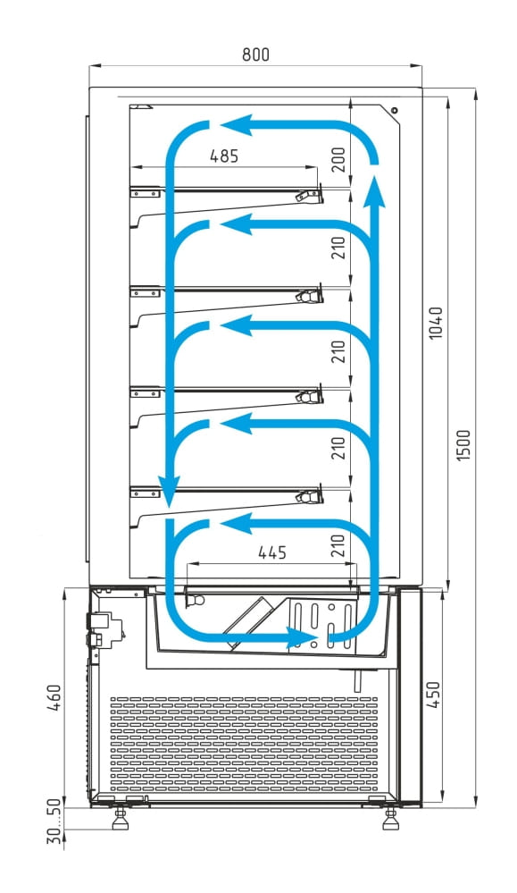 Кондитерская витрина CARBOMA COSMO KC78‑150 VV 1,2‑1 