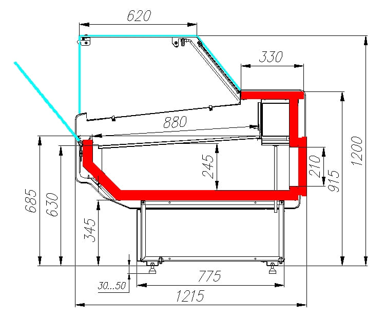 Холодильная витрина CARBOMA ATRIUM 2 GC120 SM 2,0‑1 