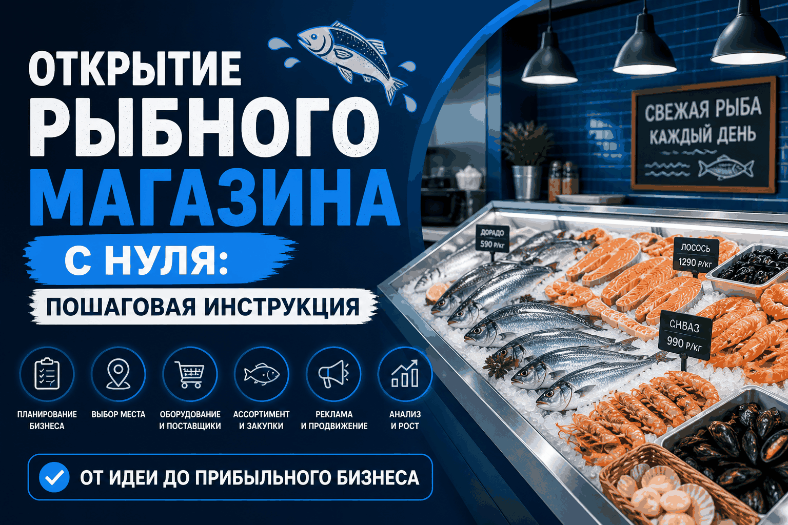 Открытие рыбного магазина с нуля: пошаговая инструкция