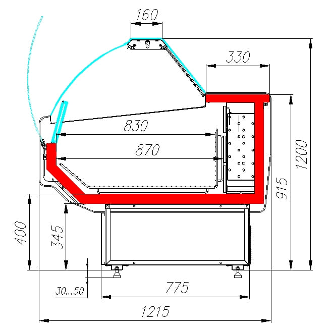 Морозильная витрина CARBOMA ATRIUM G120 SL 1,25‑1 