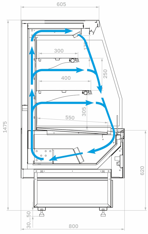 Холодильная горка CARBOMA PRAIA 2 GC85 VM 1,5‑2 2.0 