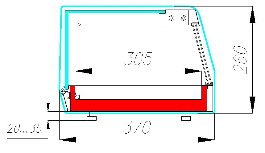 Холодильная витрина CARBOMA CUBE BAR AC37 SM 1,8‑1 