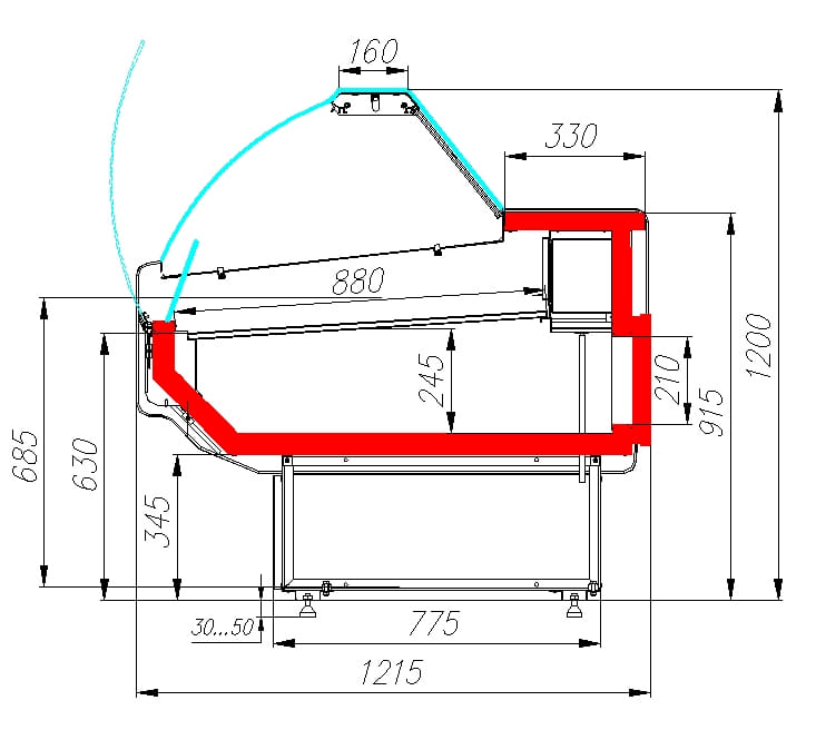 Холодильная витрина CARBOMA ATRIUM G120 SM 1,5‑1 