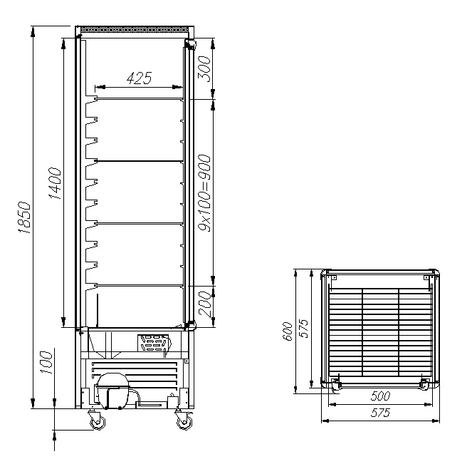 Кондитерская витрина CARBOMA R400C LATIUM (D4 VM 400‑1) 