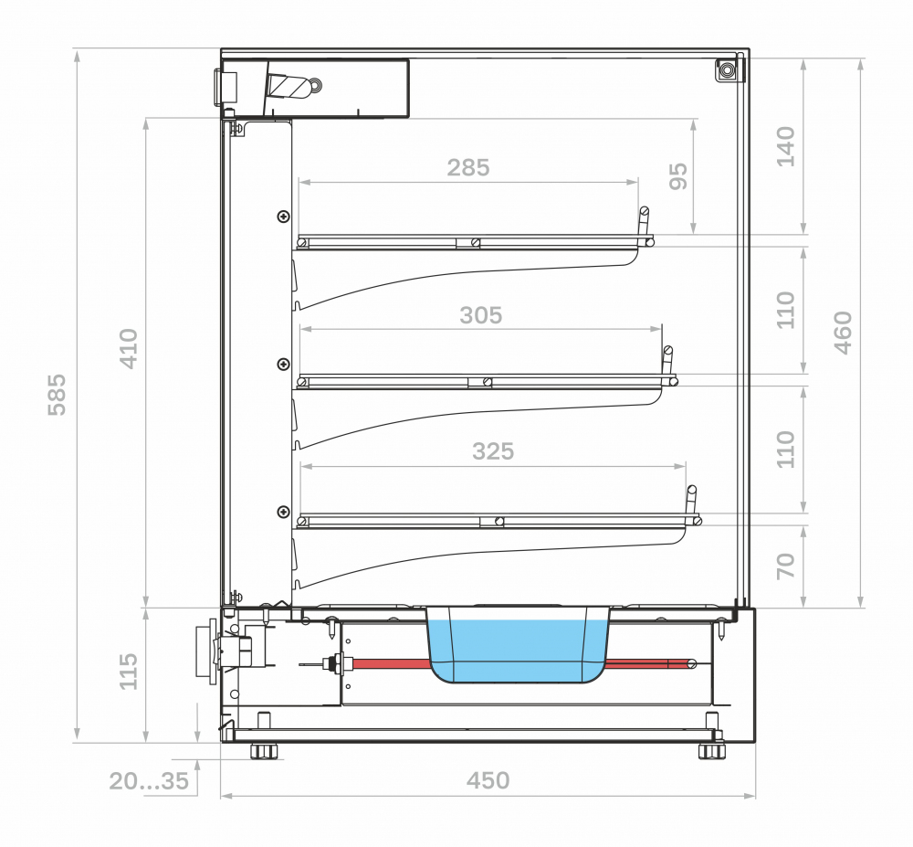 Тепловая витрина‑мармит CARBOMA ASIA AC45 HWB 0,4‑1 